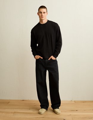 AE Boxy Fit Garment-Washed Thermal Shirt