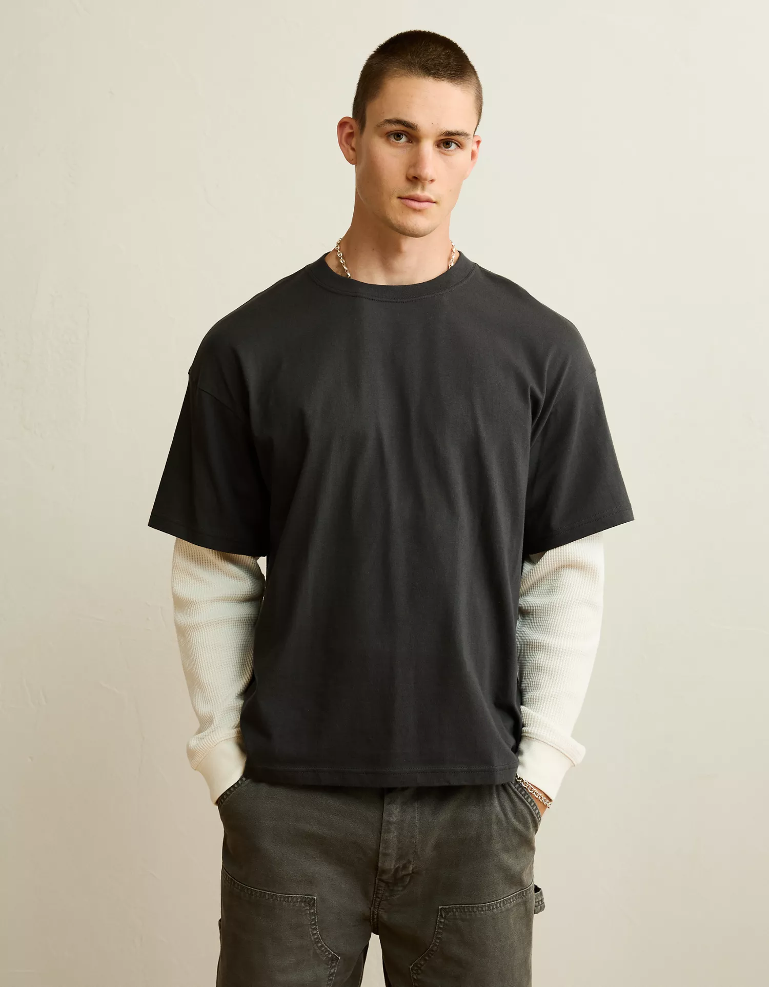 AE Boxy Fit Layered T-Shirt - thumbnail 8
