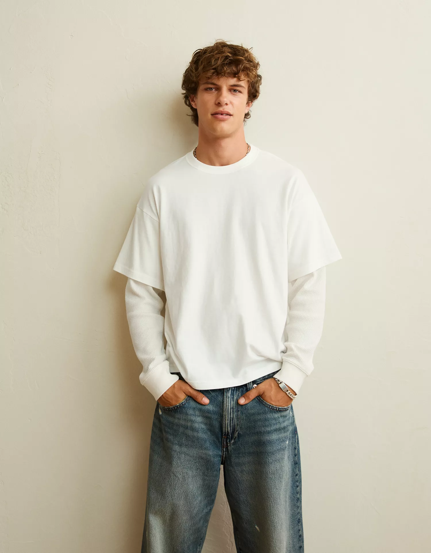 AE Boxy Fit Layered T-Shirt