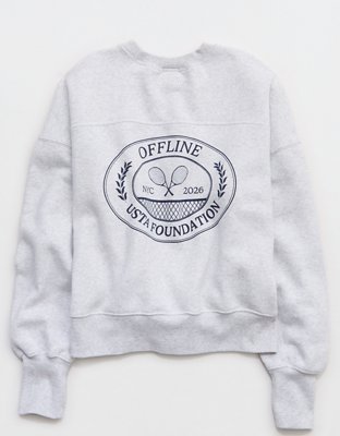 OFFLINE By Aerie x USTA Foundation Cloud Fleece Crewneck Sweatshirt