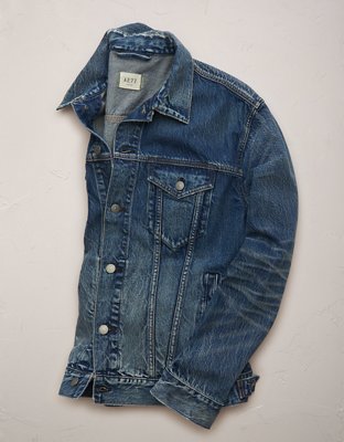 AE77 Premium Denim Trucker Jacket