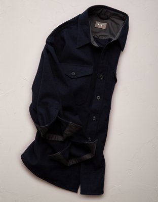 AE77 Premium Wool-Blend Shirt Jacket