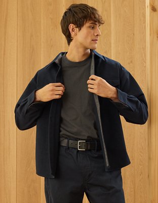 AE77 Premium Wool-Blend Shirt Jacket