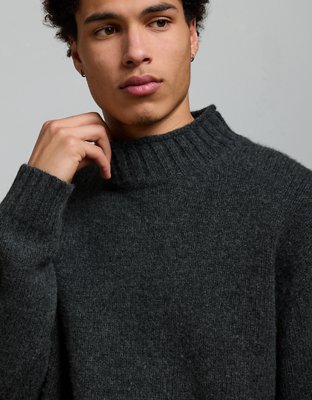 AE77 Premium Wool-Blend Roll Neck Sweater