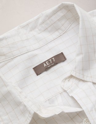 AE77 Premium Relaxed Striped Poplin Button-Up Shirt