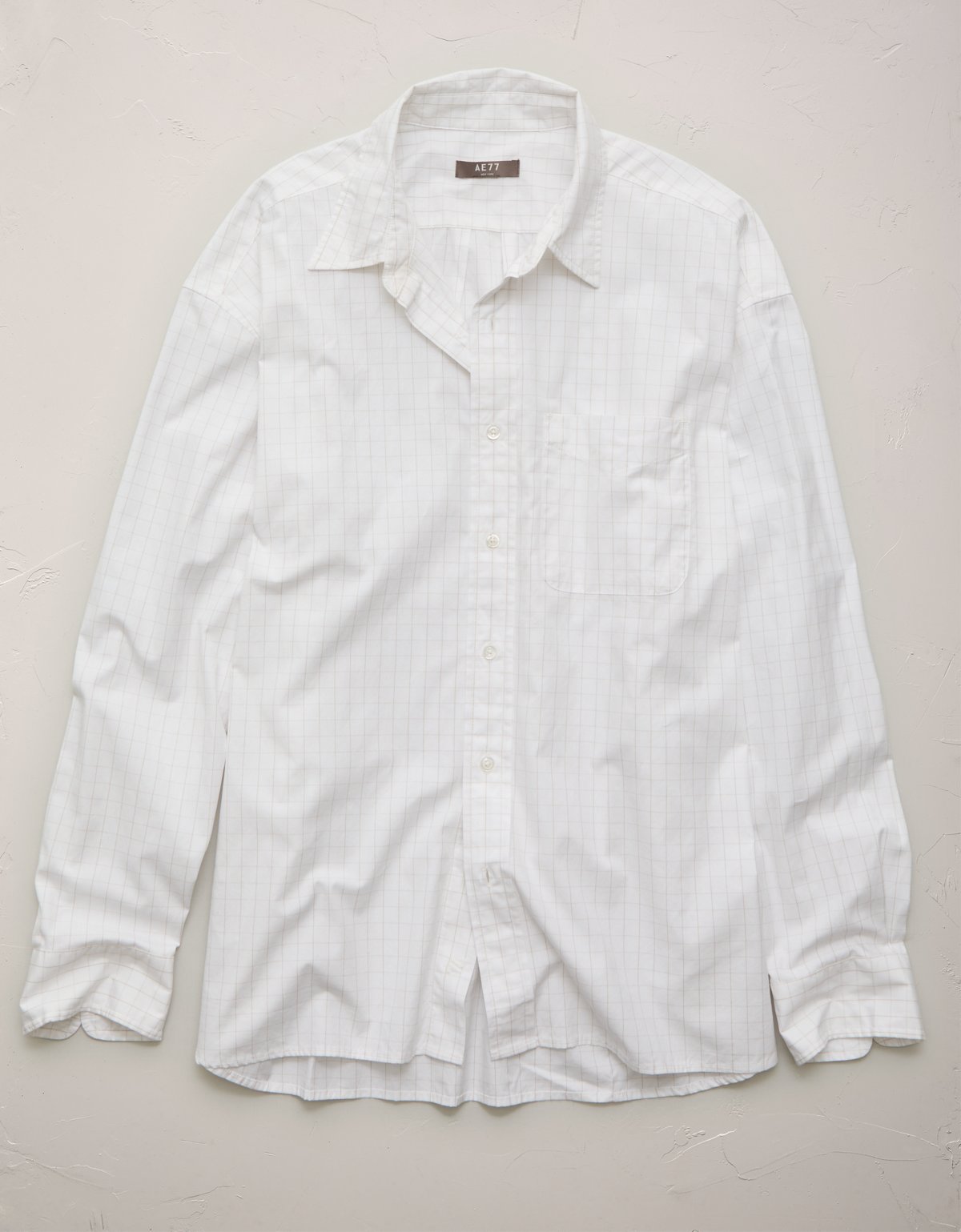 AE77 Premium Relaxed Striped Poplin Button-Up Shirt - image 3