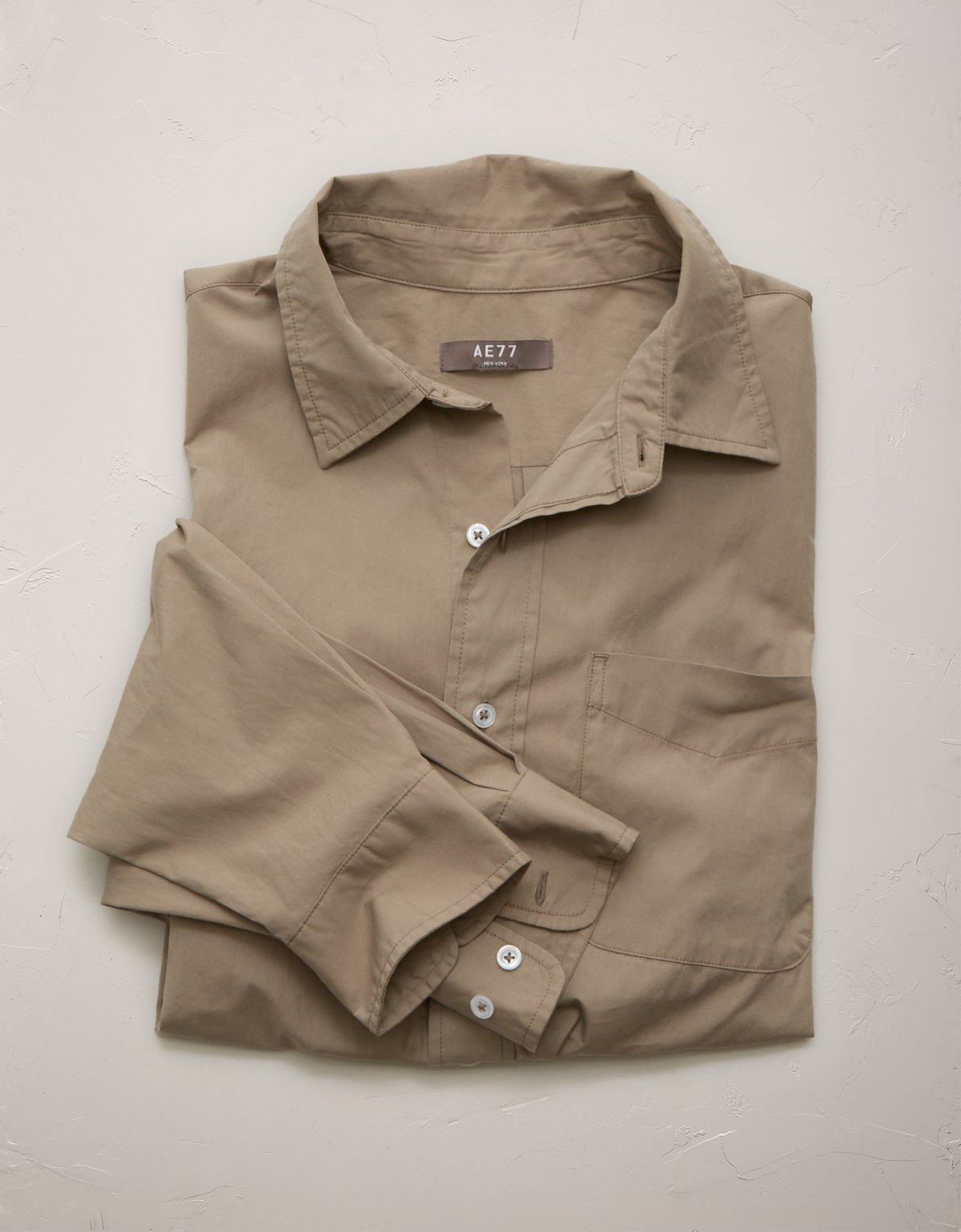 AE77 Premium Relaxed Striped Poplin Button-Up Shirt - image 3