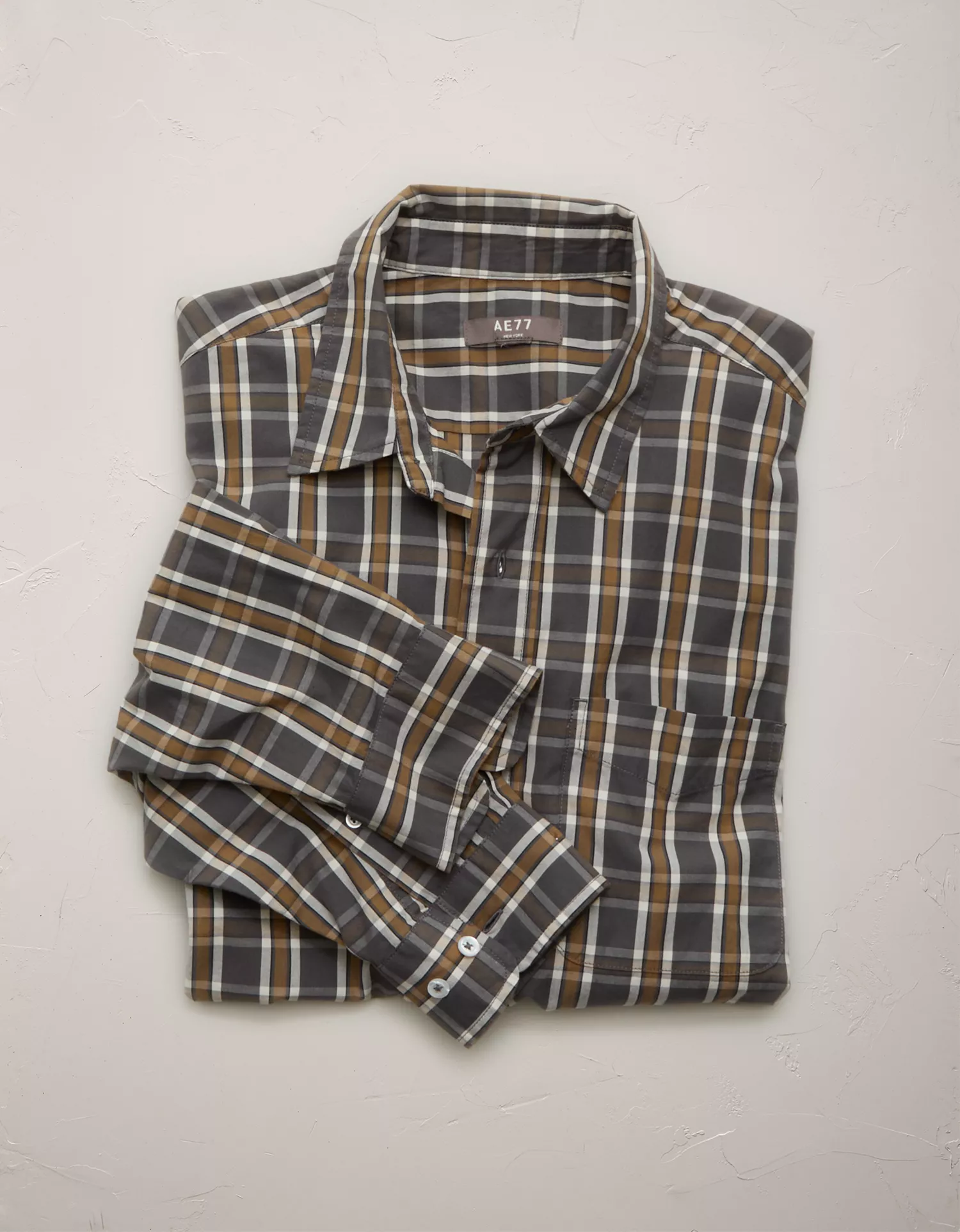 AE77 Premium Relaxed Striped Poplin Button-Up Shirt - thumbnail 4