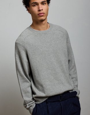 AE77 Premium Cashmere-Blend Crew Neck Sweater