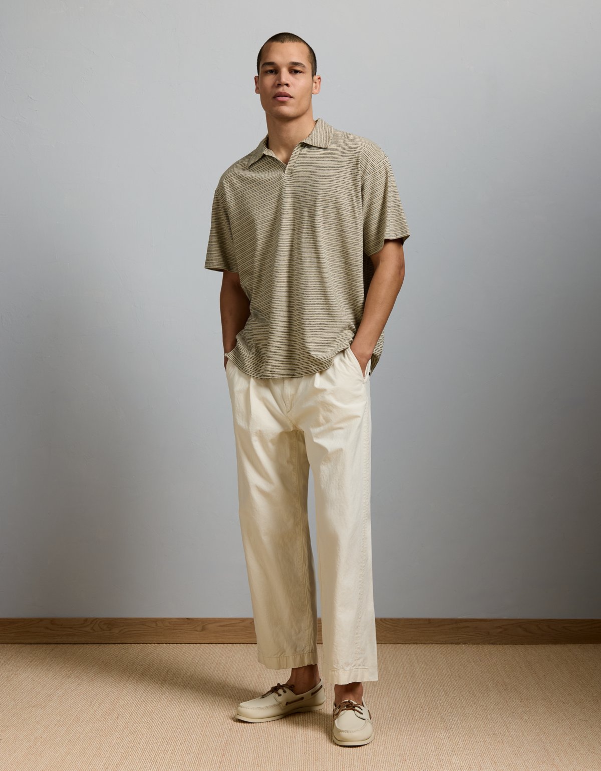 AE77 Premium Linen-Blend Polo Shirt - image 5