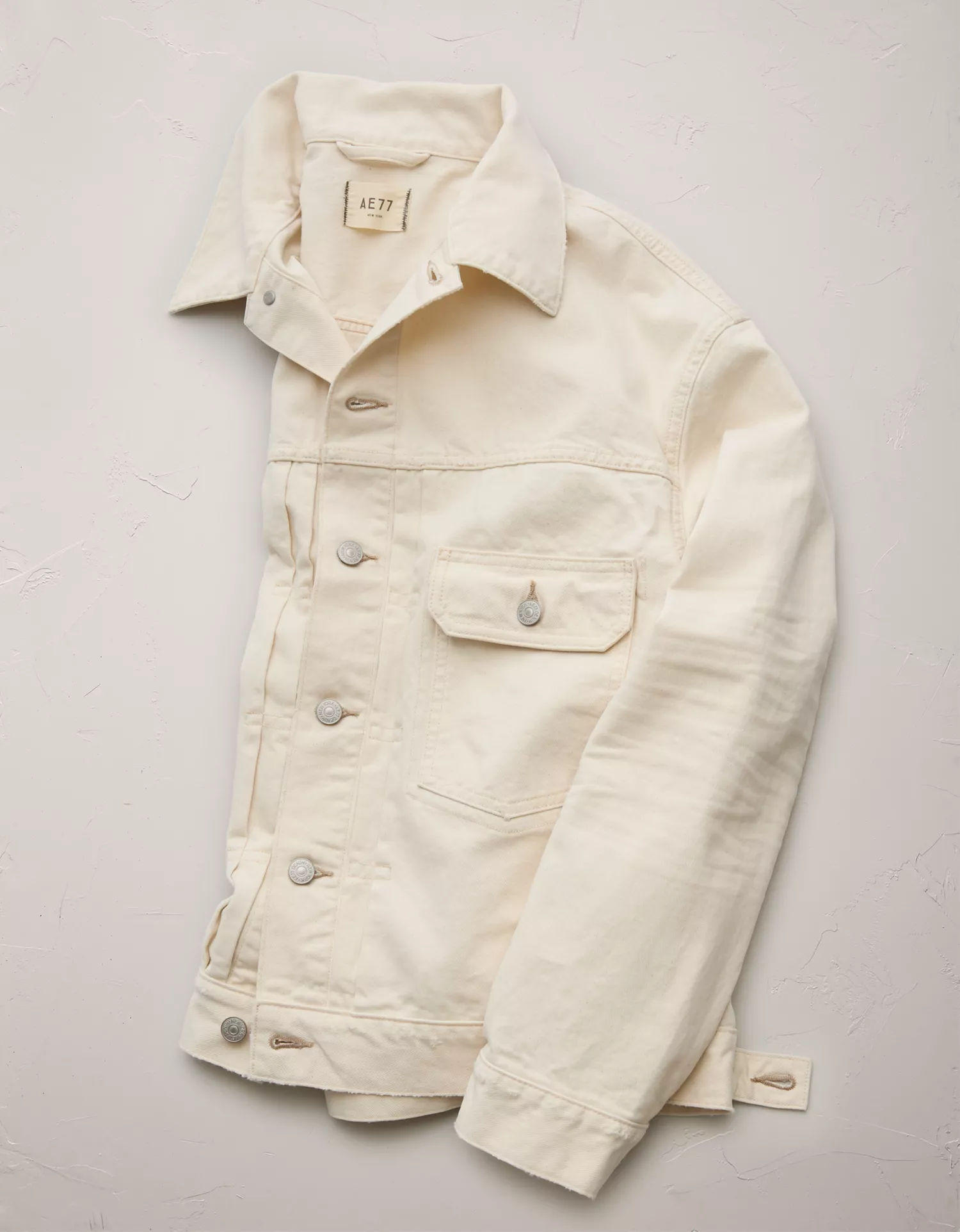 AE77 Premium Slim Fit Denim Trucker Jacket - thumbnail 4