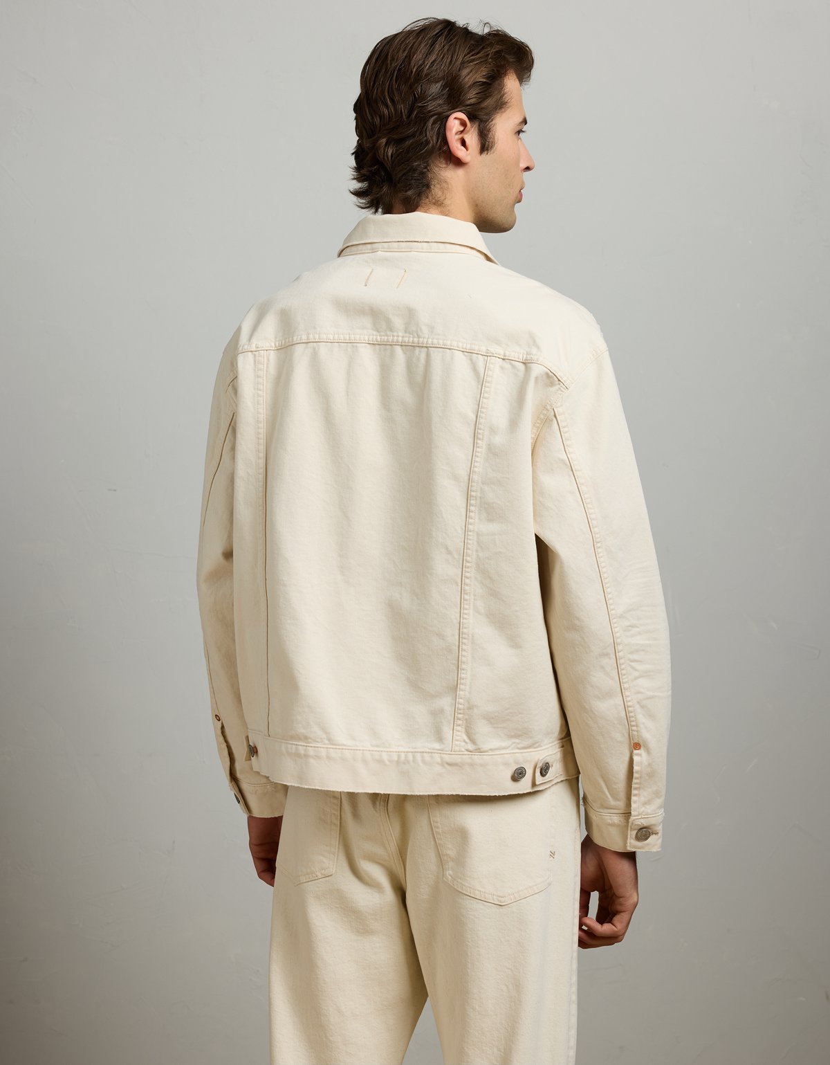 AE77 Premium Slim Fit Denim Trucker Jacket - image 2