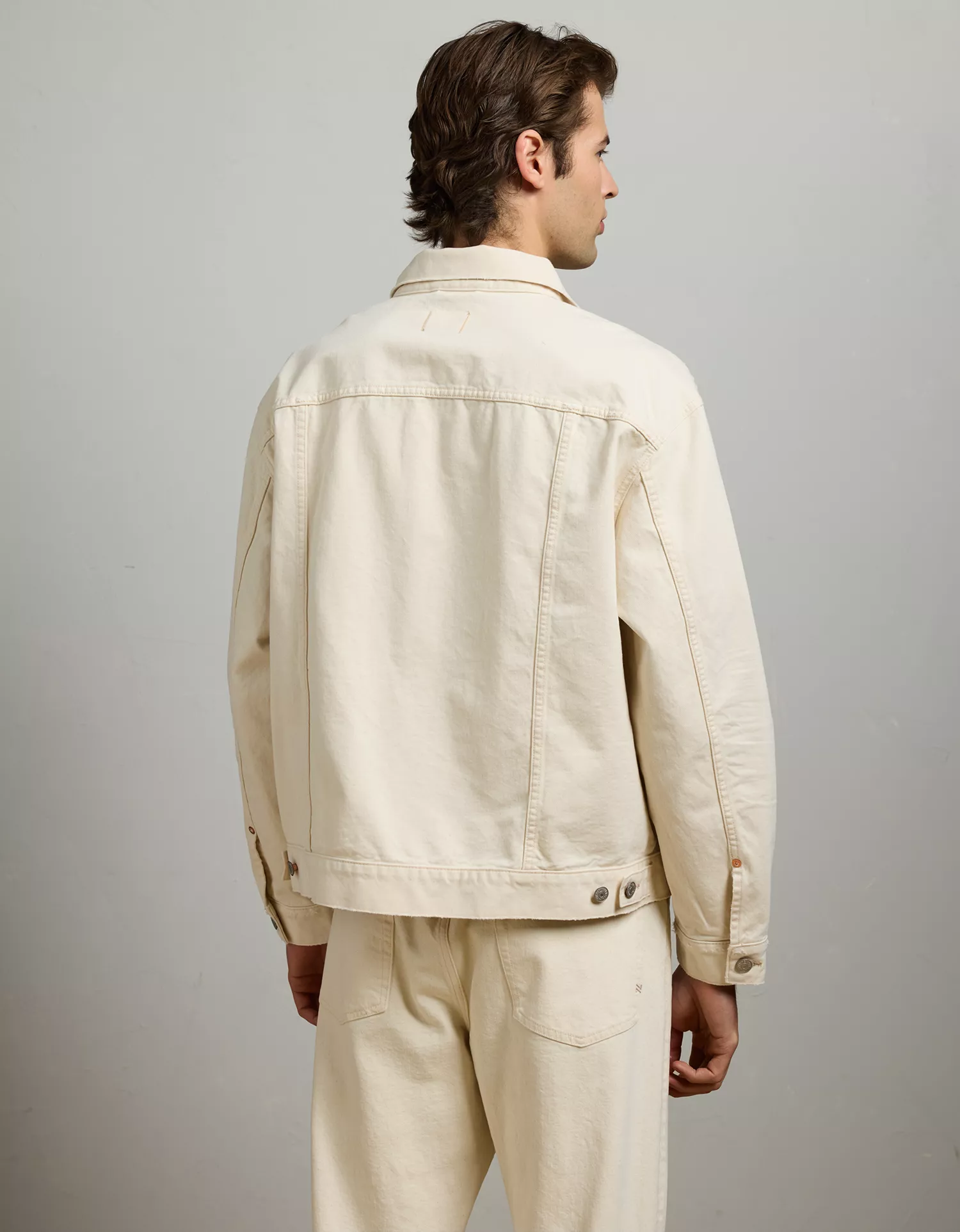 AE77 Premium Slim Fit Denim Trucker Jacket - thumbnail 2