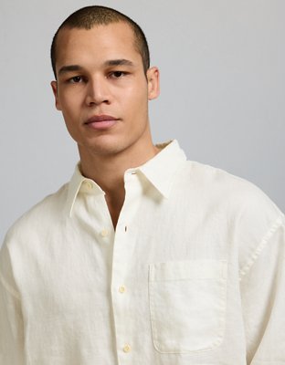 AE77 Premium Relaxed Linen Button-Up Shirt