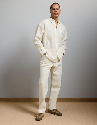 AE77 Premium Relaxed Linen Button-Up Shirt
