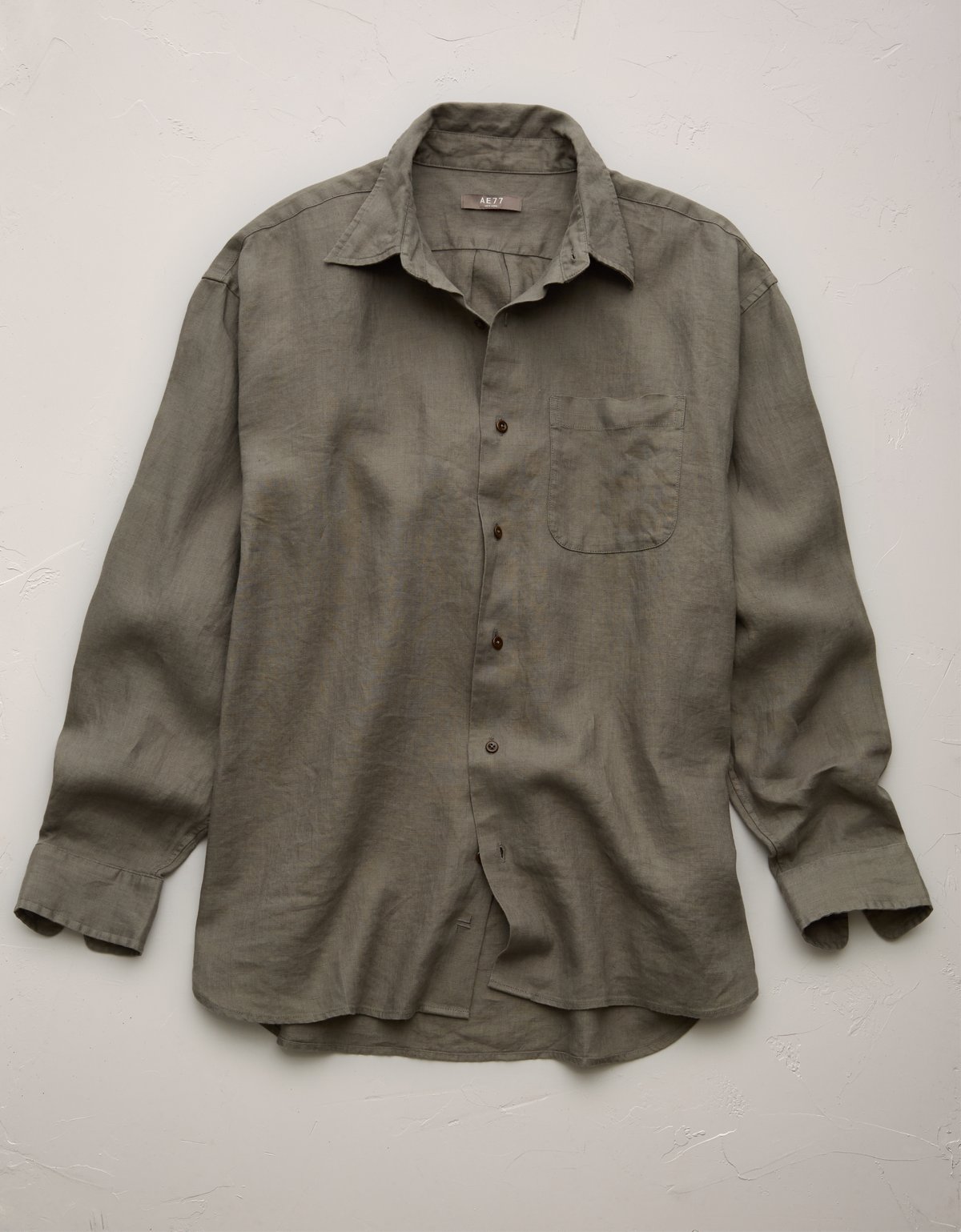 AE77 Premium Relaxed Linen Button-Up Shirt - image 4