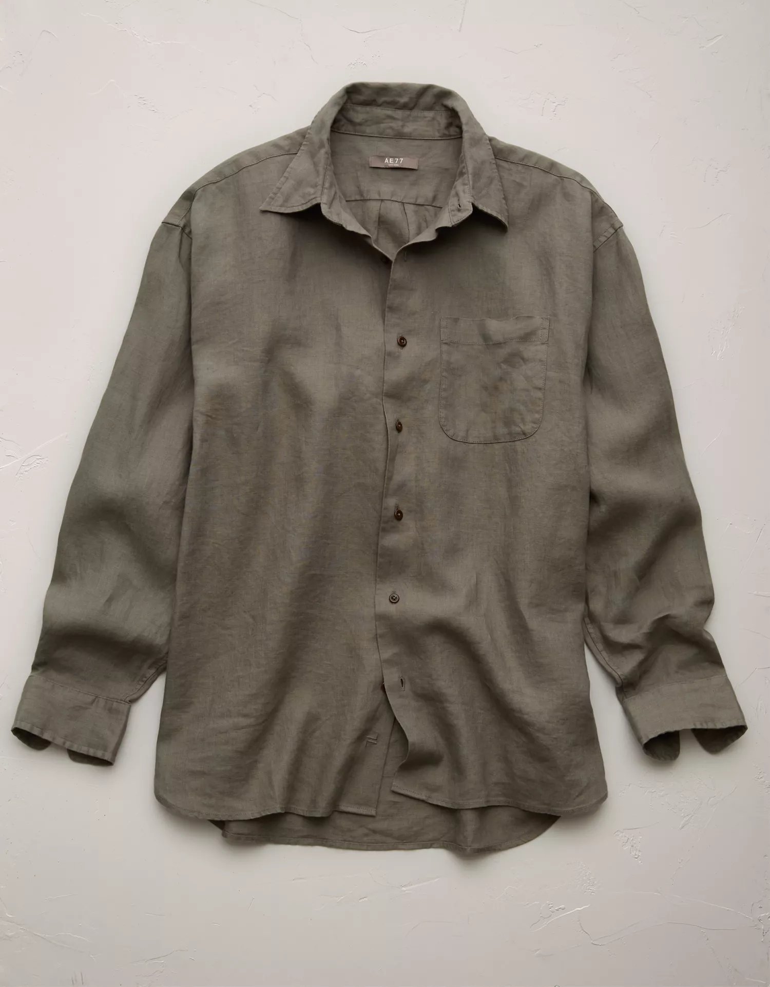 AE77 Premium Relaxed Linen Button-Up Shirt - thumbnail 4