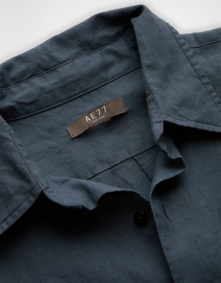 AE77 Premium Relaxed Linen Button-Up Shirt