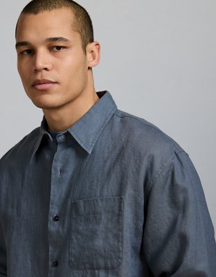 AE77 Premium Relaxed Linen Button-Up Shirt