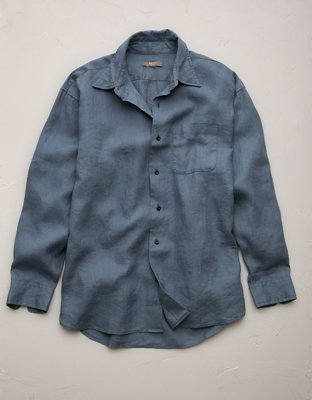 AE77 Premium Relaxed Linen Button-Up Shirt