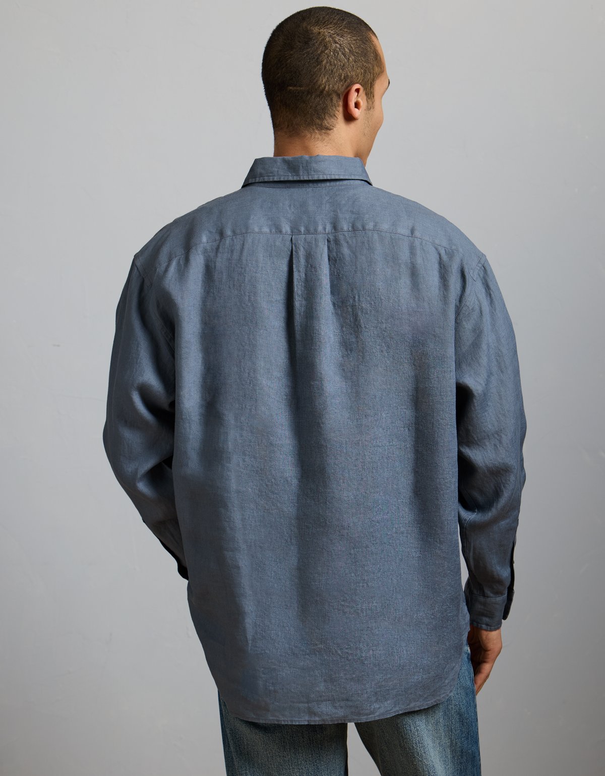 AE77 Premium Relaxed Linen Button-Up Shirt - image 2