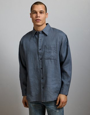 AE77 Premium Relaxed Linen Button-Up Shirt