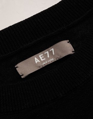 Мужской свитер American Eagle AE77 Premium Merino Wool, цвет: Чёрный — фото 6