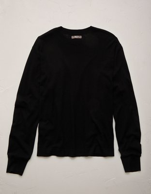 Мужской свитер American Eagle AE77 Premium Merino Wool, цвет: Чёрный — фото 3