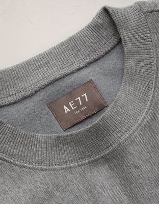 Мужская толстовка American Eagle AE77 Premium Oversized Crewneck, цвет: Меланжевый серый — фото 6