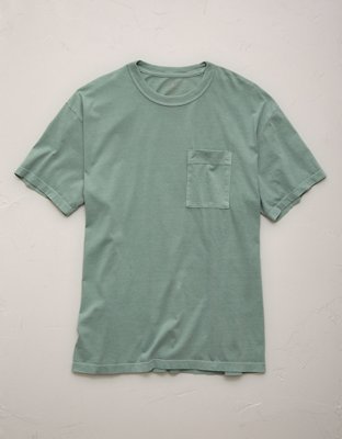 Мужская футболка American Eagle AE77 Premium Military Pocket, цвет: Синий — фото 3
