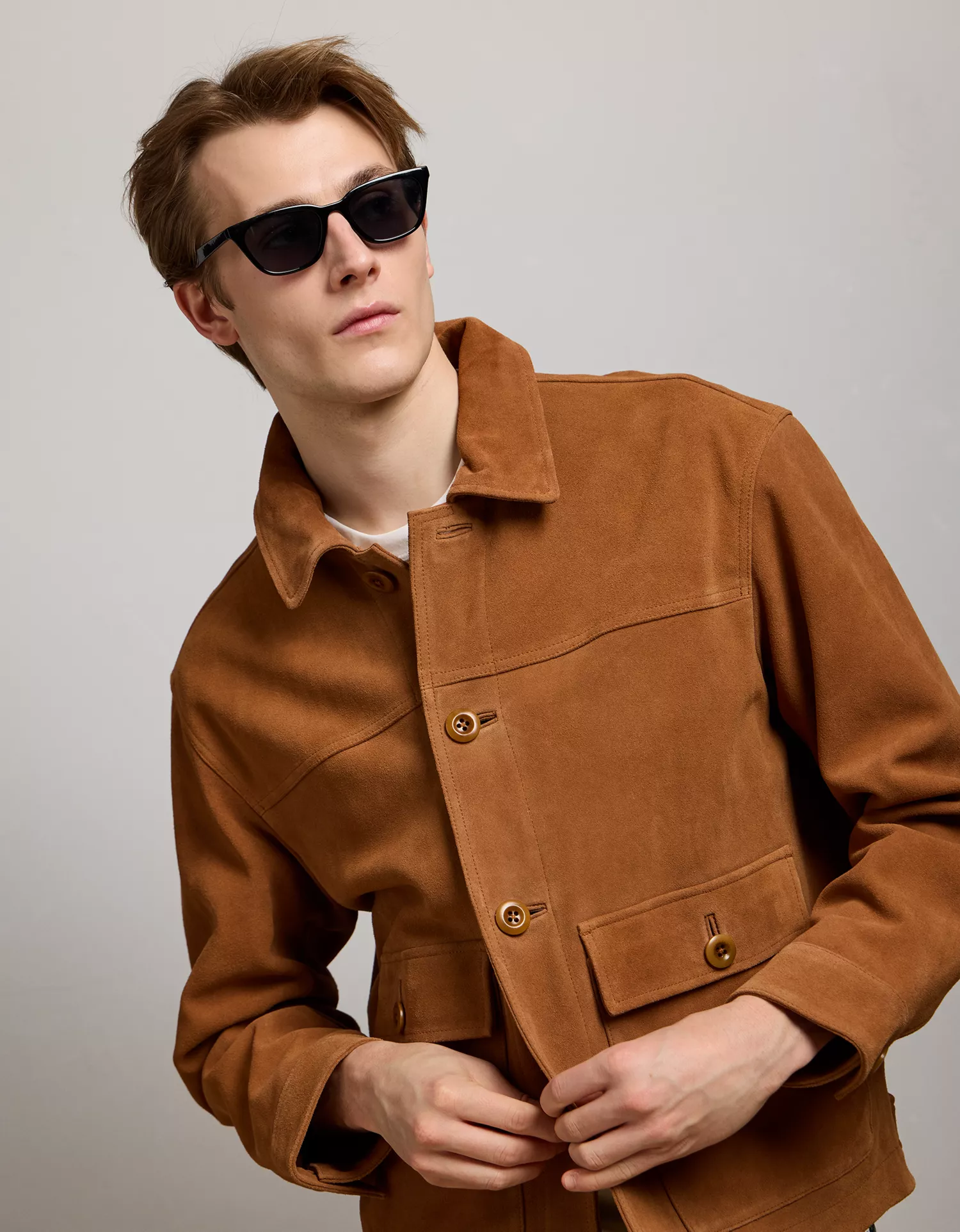 AE77 Suede Trucker Jacket - thumbnail 7