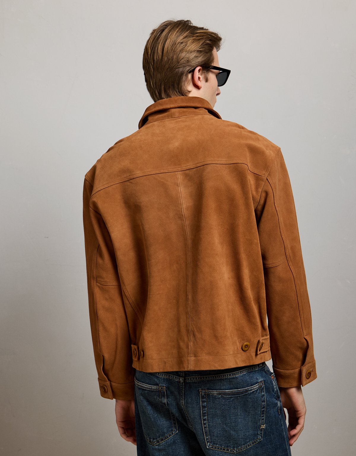 AE77 Suede Trucker Jacket - image 2