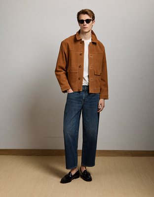 AE77 Suede Trucker Jacket