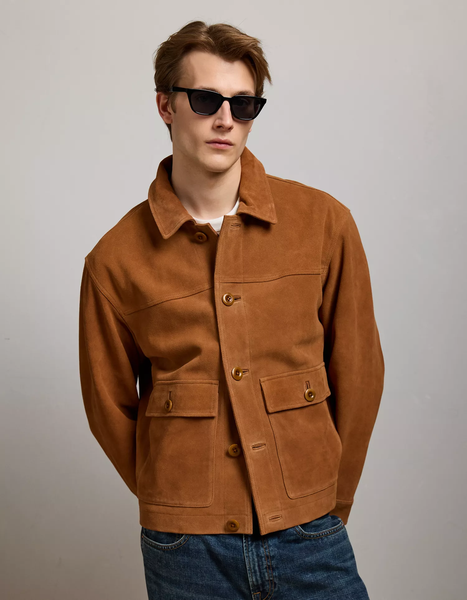 AE77 Suede Trucker Jacket - thumbnail 5