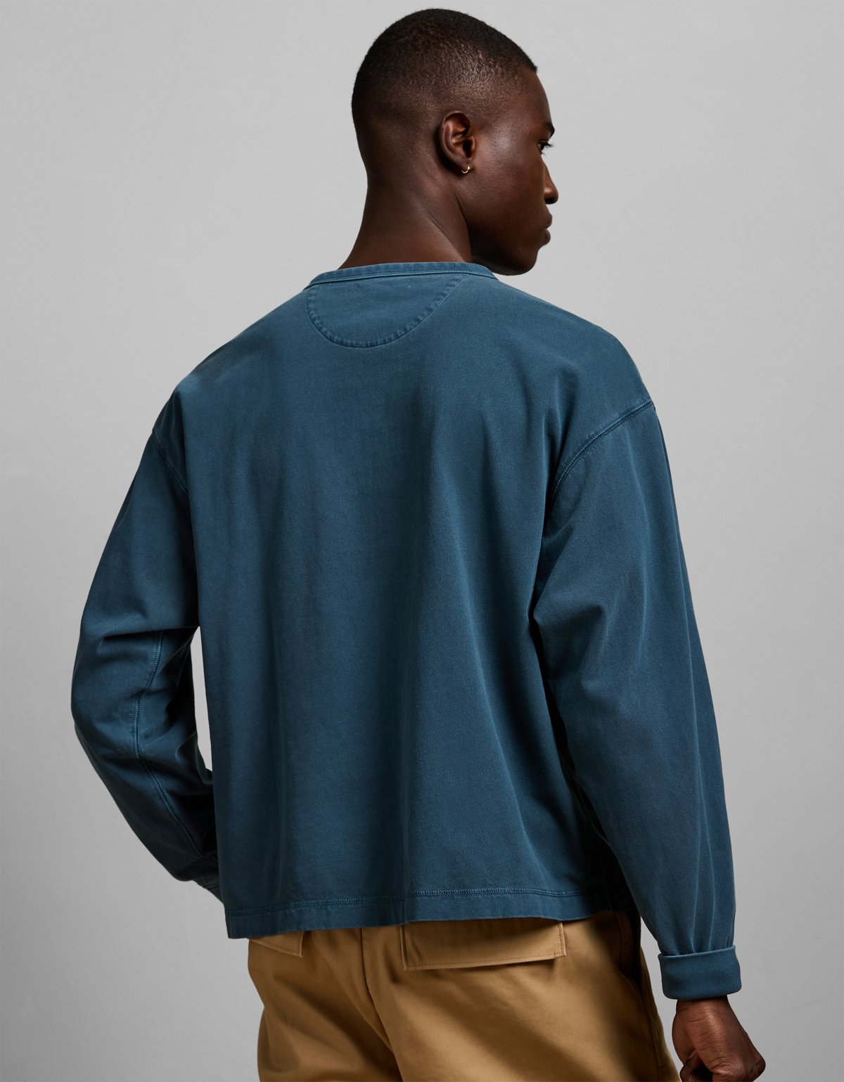 AE77 Long-Sleeve Surplus Henley Shirt - image 2