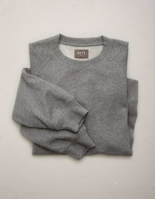 AE77 Garment-Washed Raglan Sweatshirt