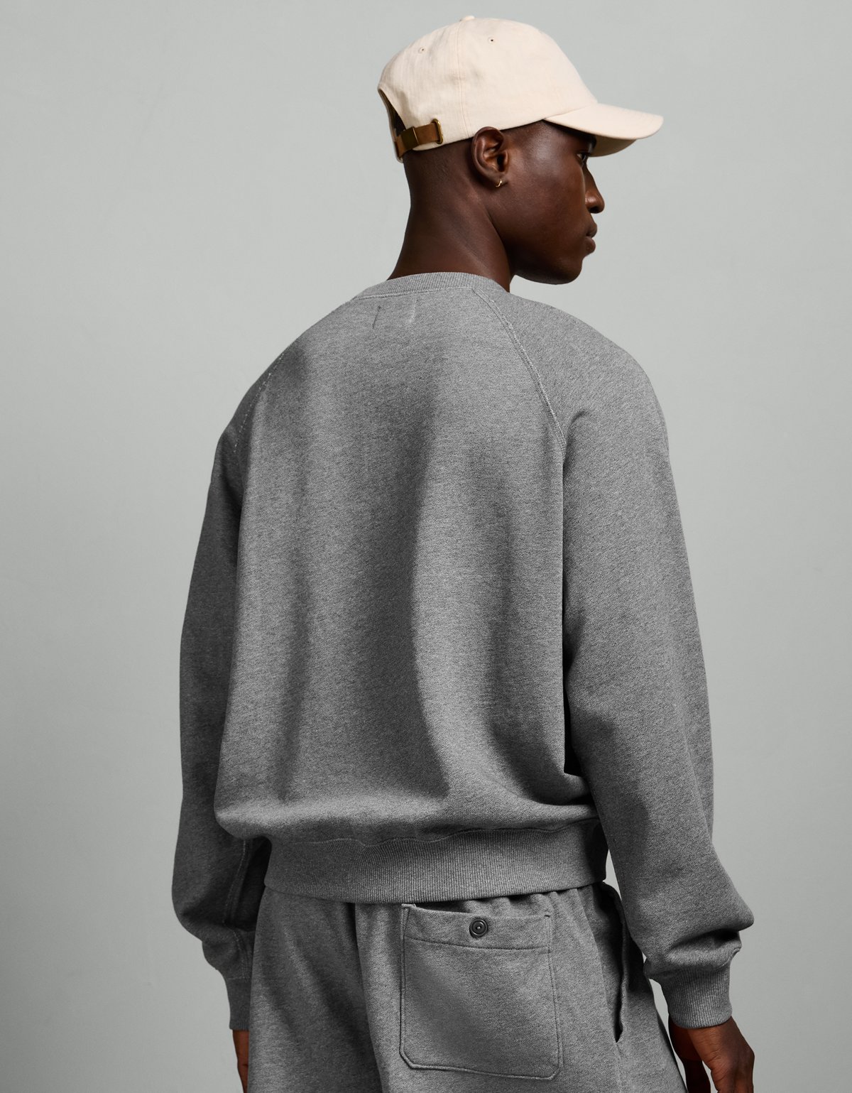 AE77 Garment-Washed Raglan Sweatshirt - image 2