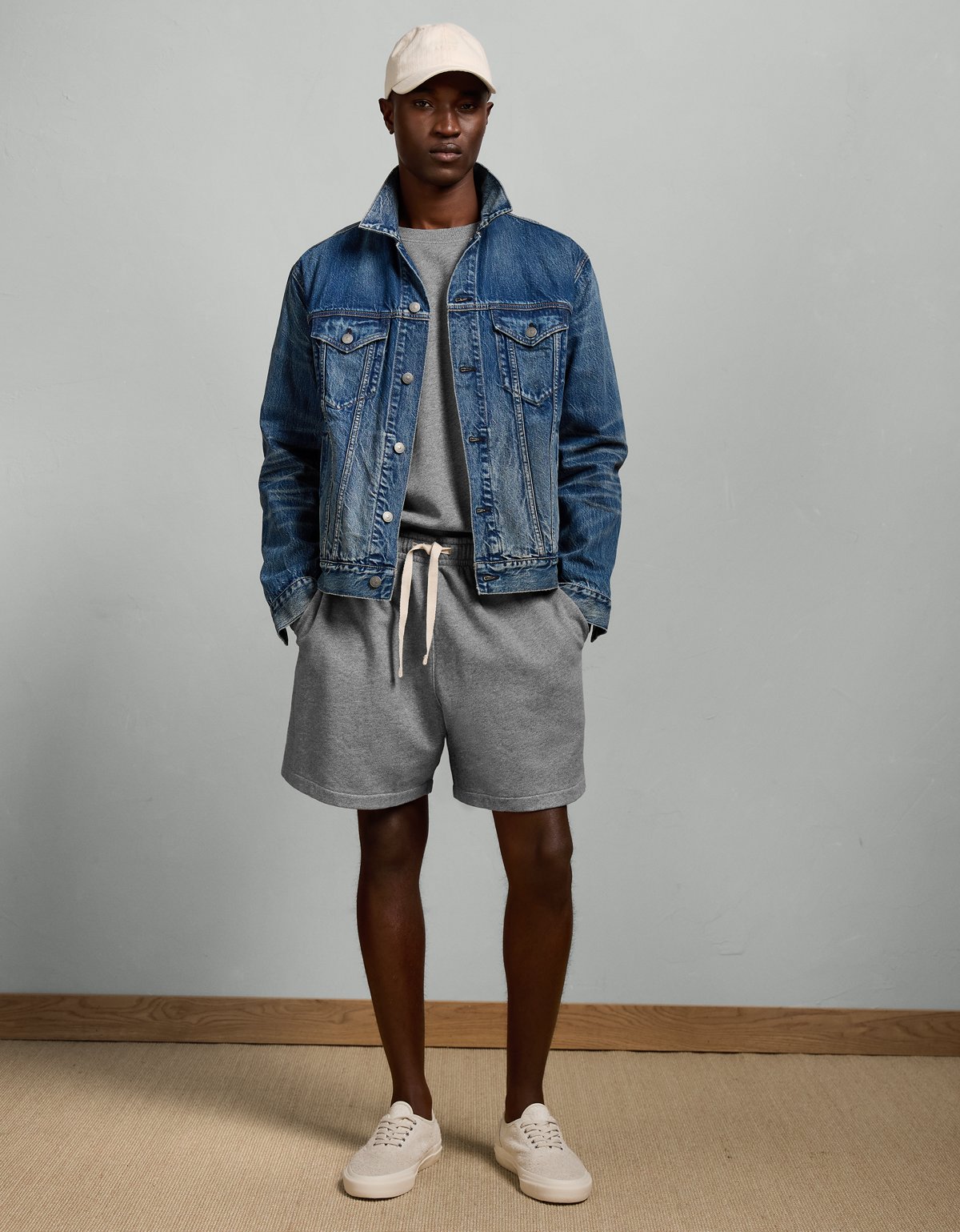 AE77 Garment-Washed Raglan Sweatshirt - image 5