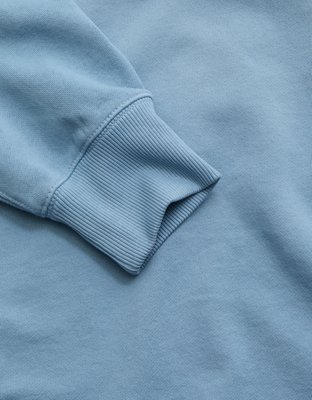 AE77 Long-Sleeve Terry Fleece Polo Shirt