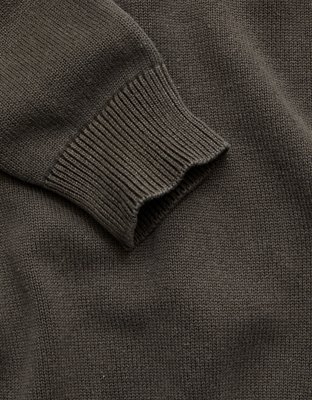 AE77 Garment-Washed Raglan Sweater