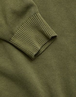 AE77 Garment-Washed Raglan Sweater