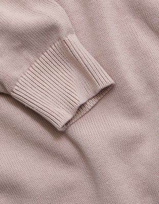 AE77 Garment-Washed Raglan Sweater