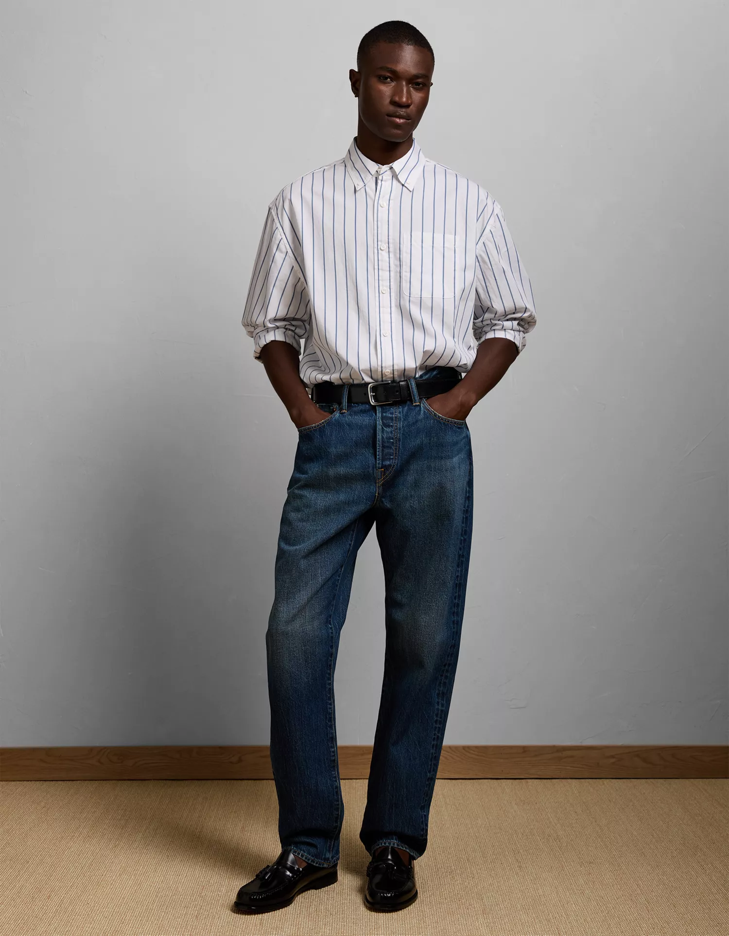 AE77 Poplin Button-Up Shirt