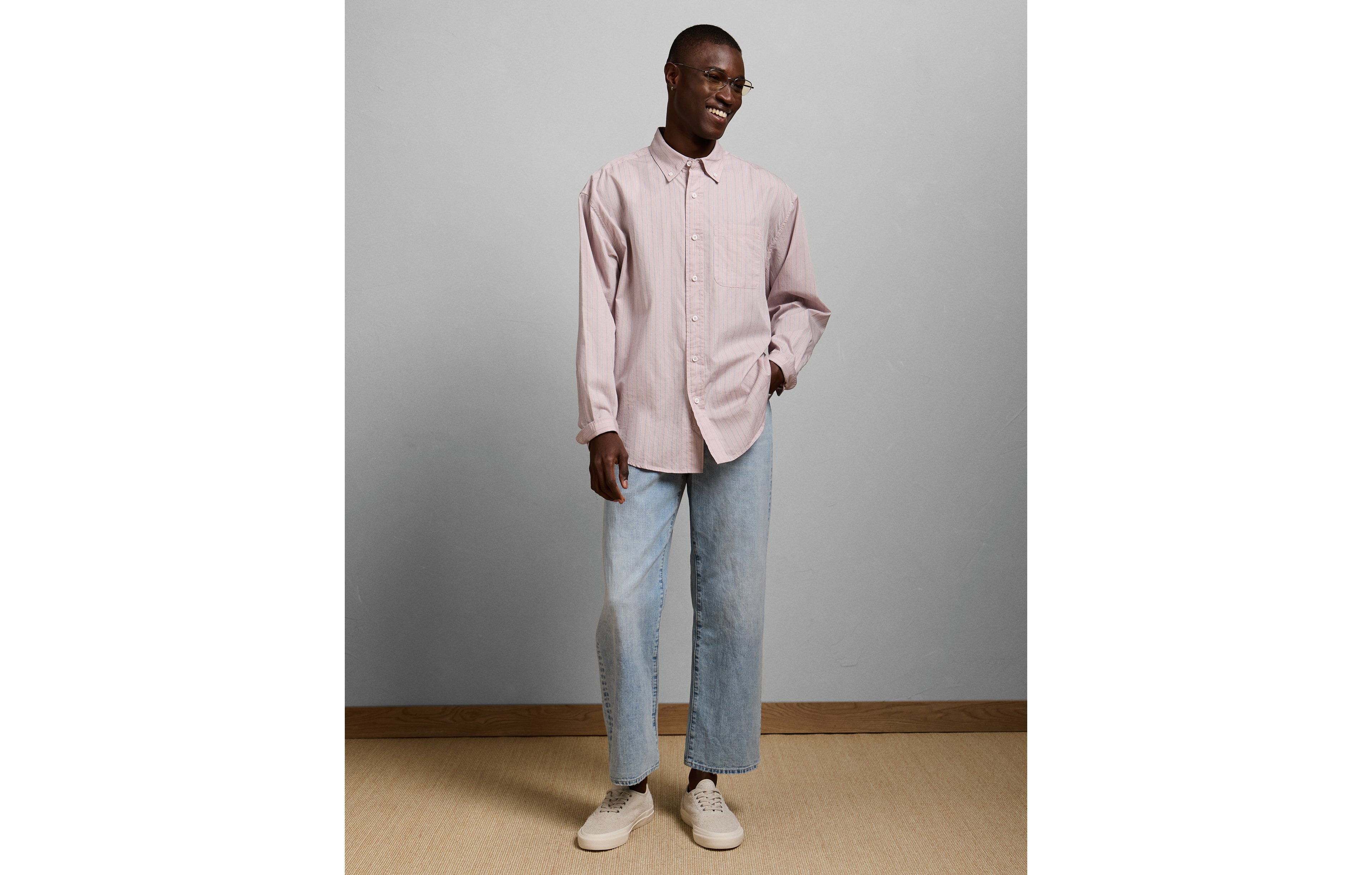 AE77 Poplin Button-Up Shirt