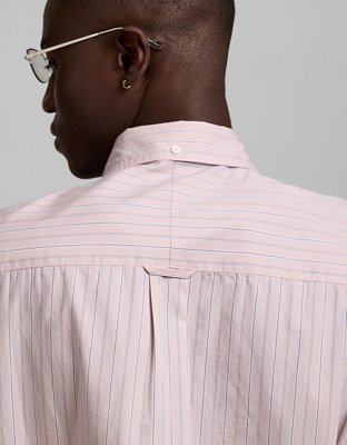 Мужская рубашка American Eagle AE77 Poplin Button-Up, цвет: Ореховый — фото 5