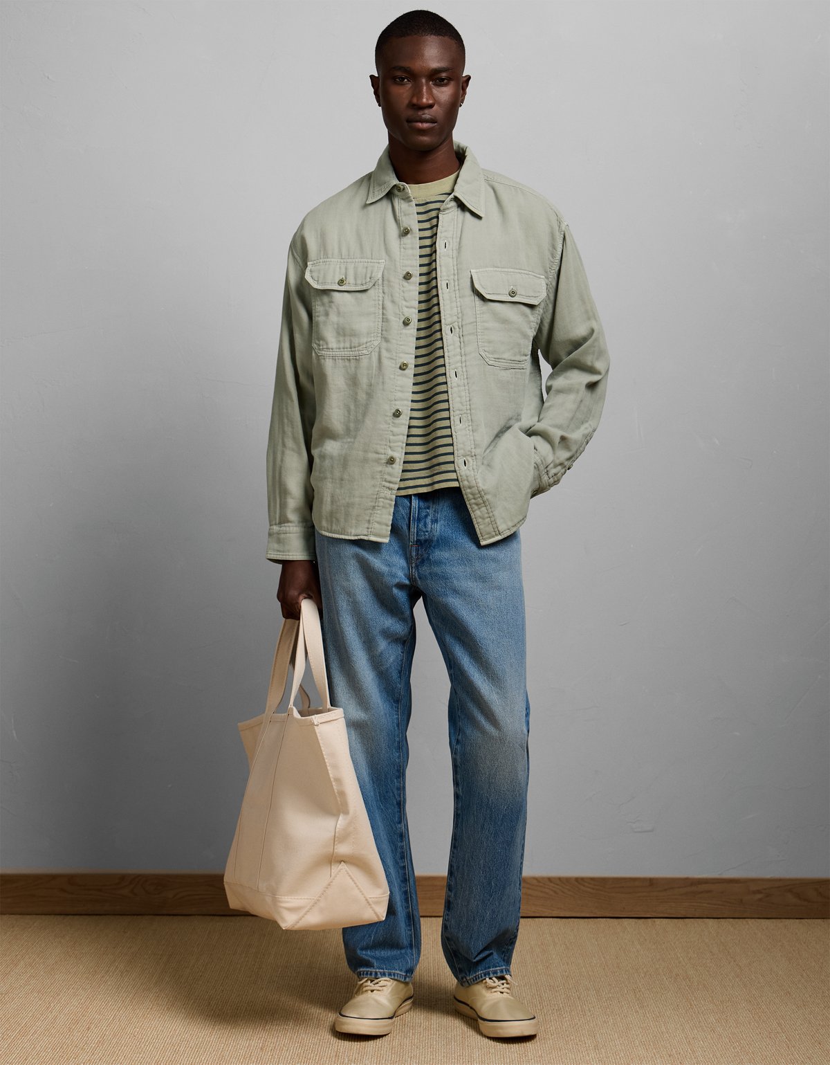 AE77 Cotton Gauze Utility Shirt - image 5