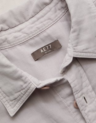 Мужская рубашка American Eagle AE77 Cotton Gauze Utility, цвет: Сиреневый — фото 6