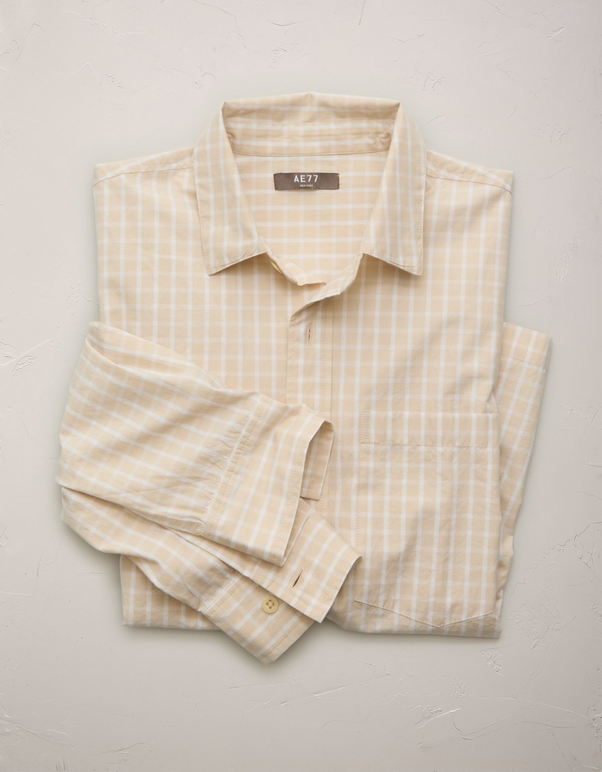 AE77 Poplin Military Button-Up Shirt - image 4