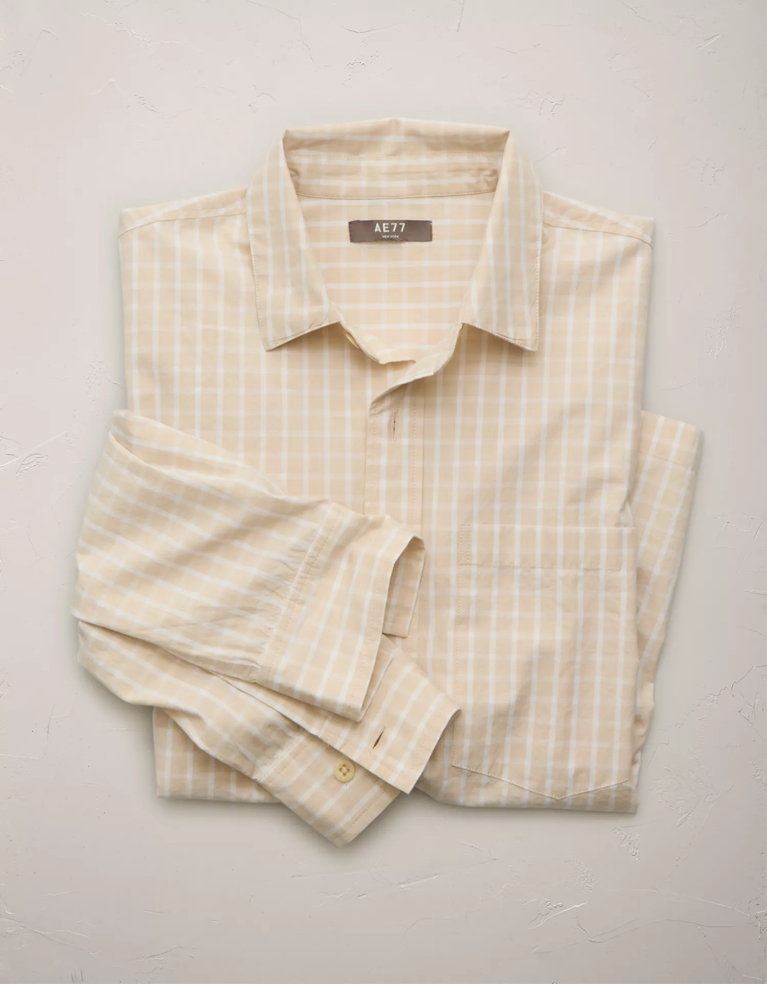 AE77 Poplin Military Button-Up Shirt - thumbnail 4