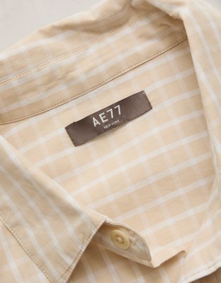 AE77 Poplin Military Button-Up Shirt